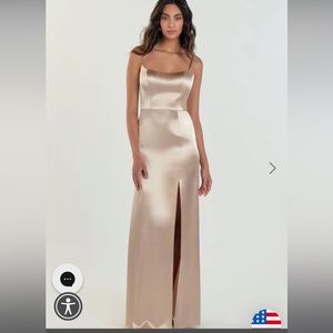 Jenny Yoo Chase Bridesmaid Dress in Pale Gold